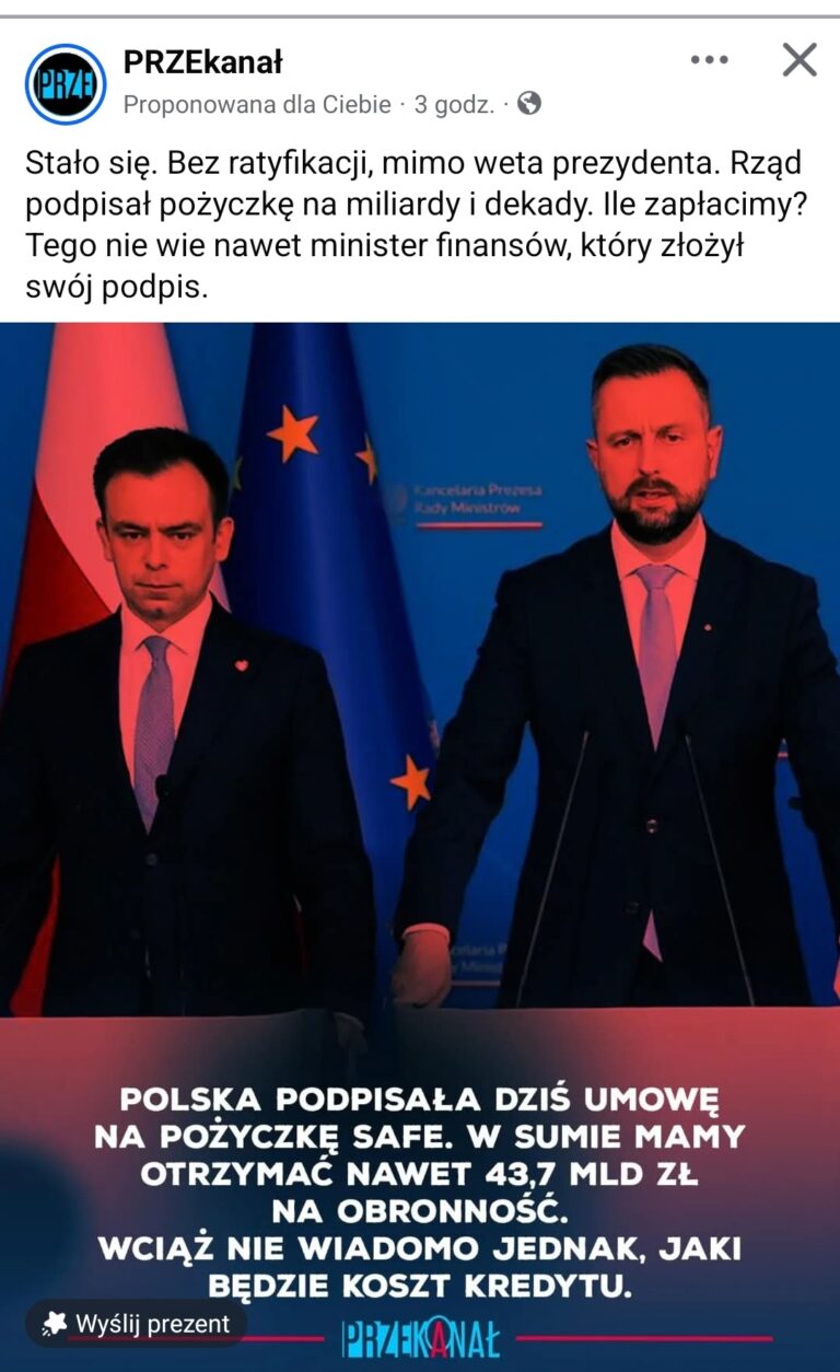 SAFE pożyczka dla Polski