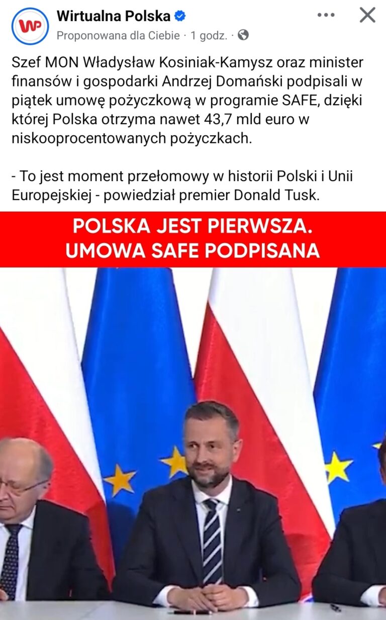SAFE pożyczka dla Polski